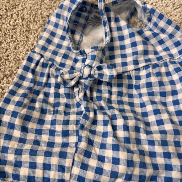 Carter’s Baby Girl Blue Gingham Dress & Bloomer Set baby outfit- Size 18 Months - Picture 4 of 8
